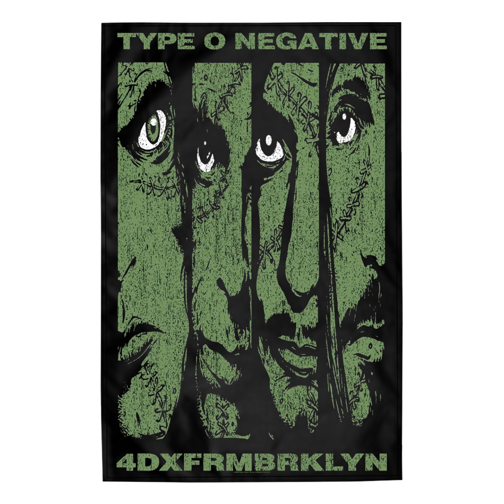 Прапор (текстильний постер) TYPE O NEGATIVE - 4DXFRMBRKLN (fol-008)