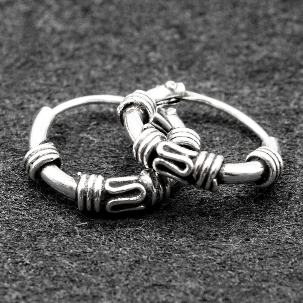 Сережка, кільце з візерунком (eas-112)