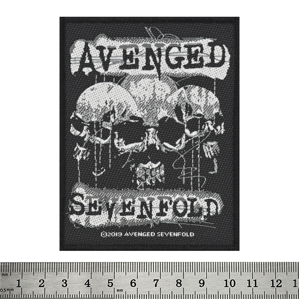 Нашивка ткана AVENGED SEVENFOLD - 3 SKULLS (ofp-035)