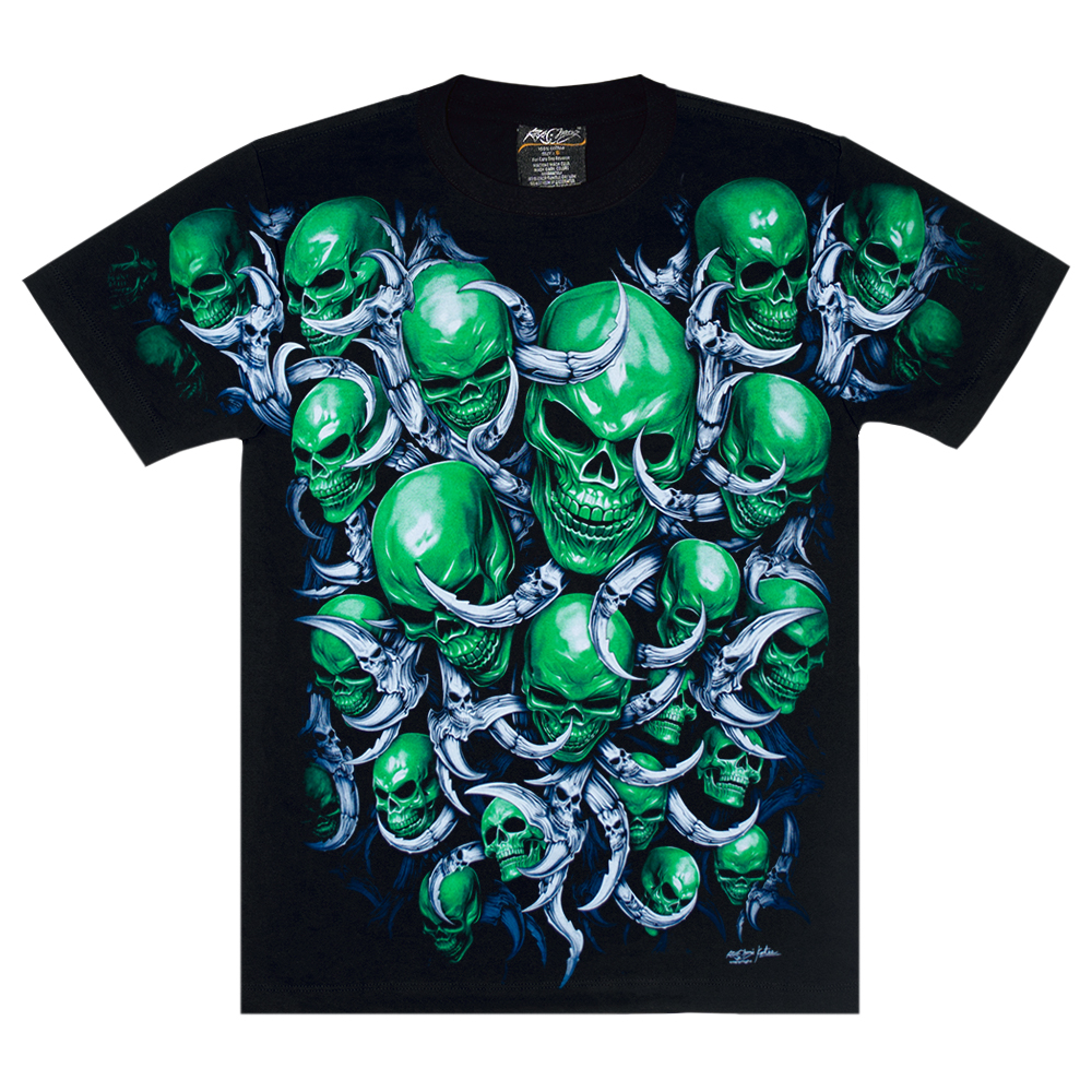 Футболка Green Skulls (світиться в темряві) Футболка Green Skulls (світиться в темряві)
