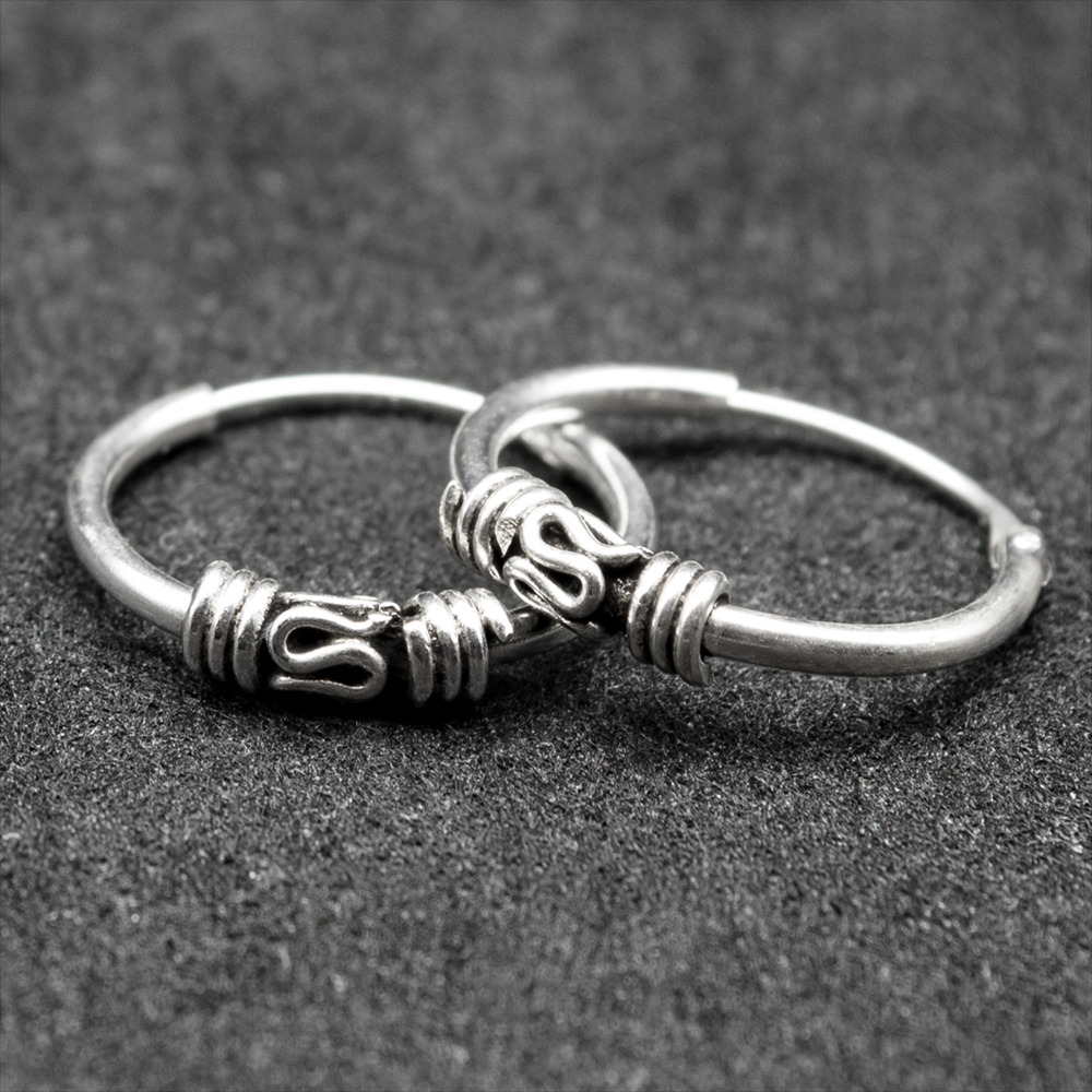 Сережка, кільце з візерунком (eas-114)