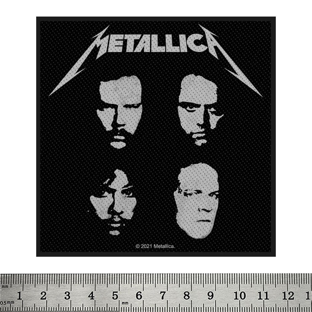 Нашивка ткана Metallica "The Black Album" (faces of band) (ofp-005)