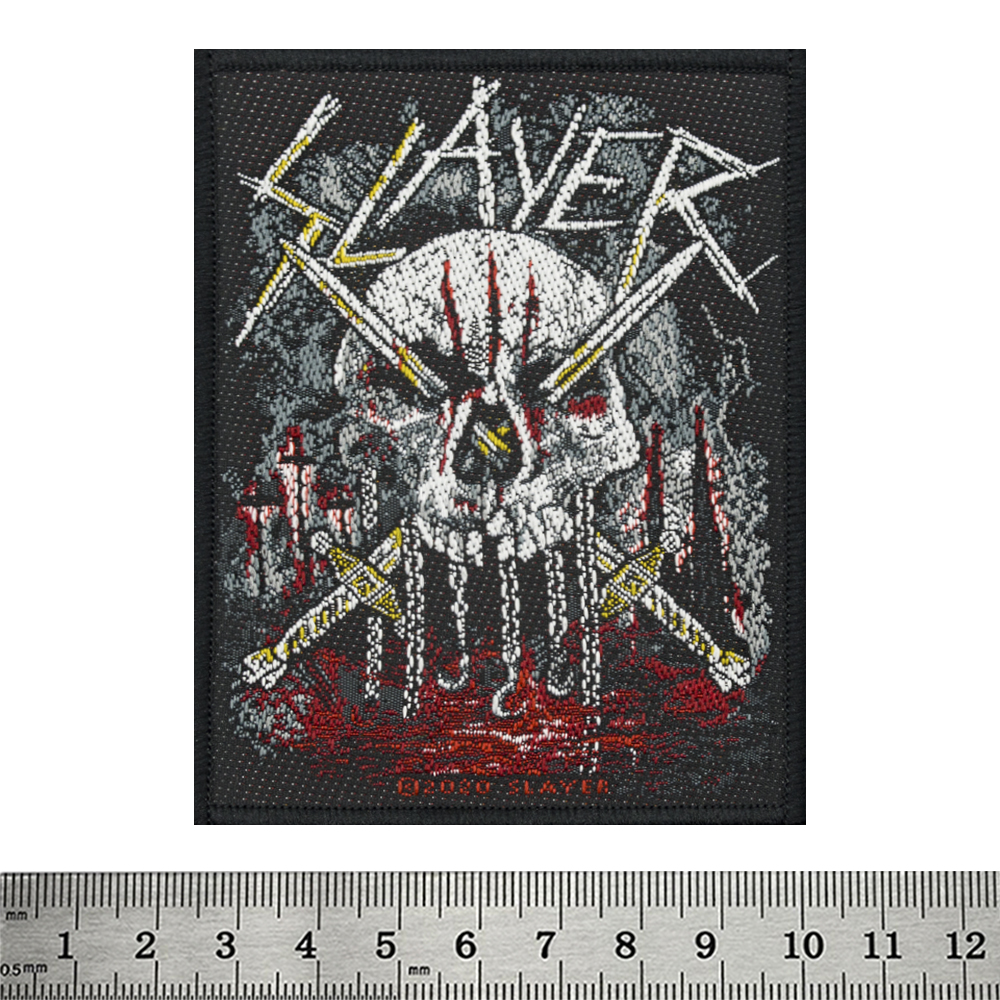 Нашивка ткана SLAYER - SKULL & SWORDS (ofp-098)