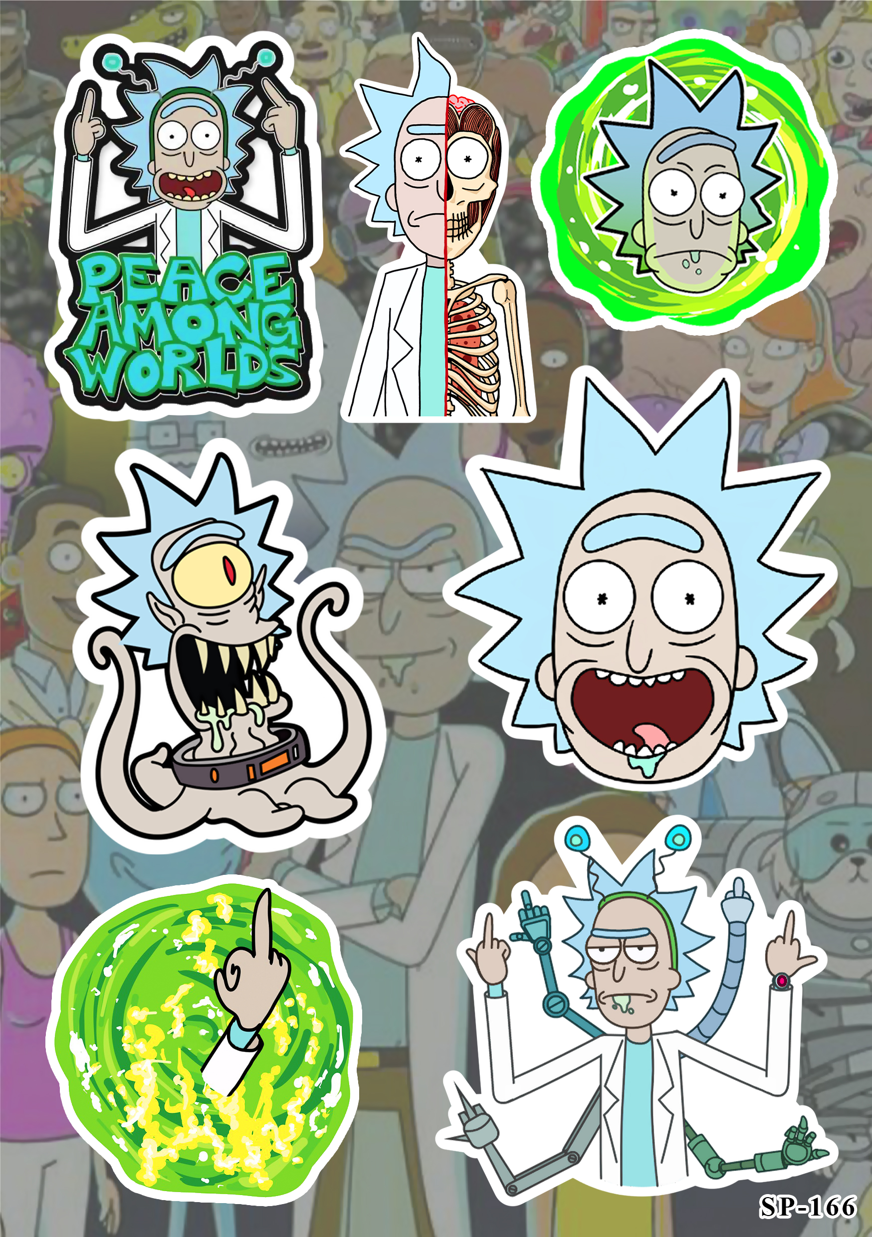 Стікерпак Rick and Morty (Rick) SP-166