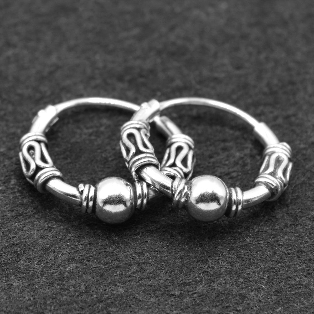 Сережка, кільце з візерунком (eas-095)