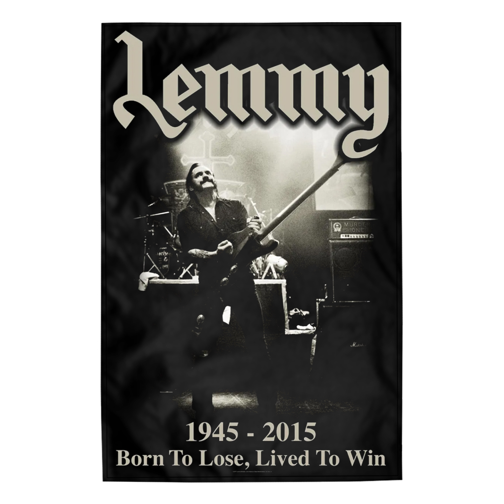 Прапор (текстильний постер) LEMMY - LIVED TO WIN (fol-036)