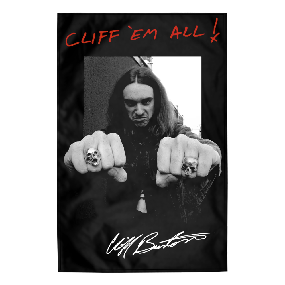 Прапор (текстильний постер) METALLICA - CLIFF 'EM ALL! (fol-034)