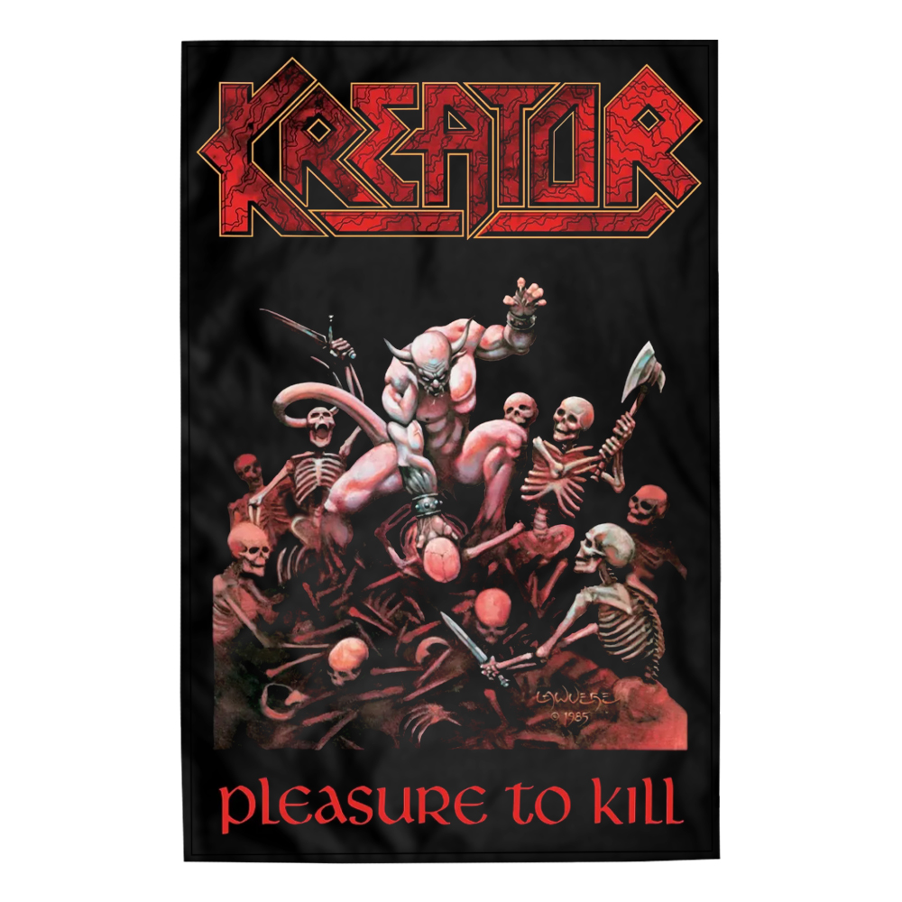 Прапор (текстильний постер) KREATOR - PLEASURE TO KILL (fol-039)