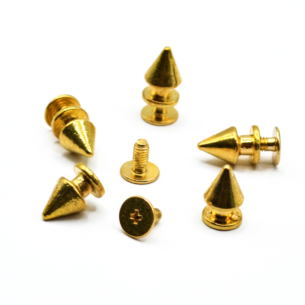 Шип фігурний 11 мм колір золотий (5 штук) Шип фігурний 11 мм колір золотий (5 штук)