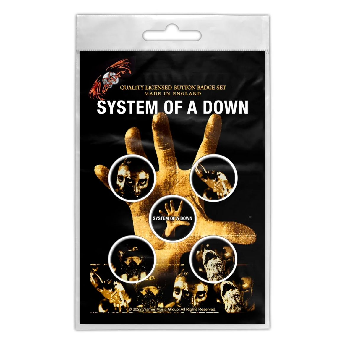 Подарунковий набір значків SYSTEM OF A DOWN - HAND (iol-012)