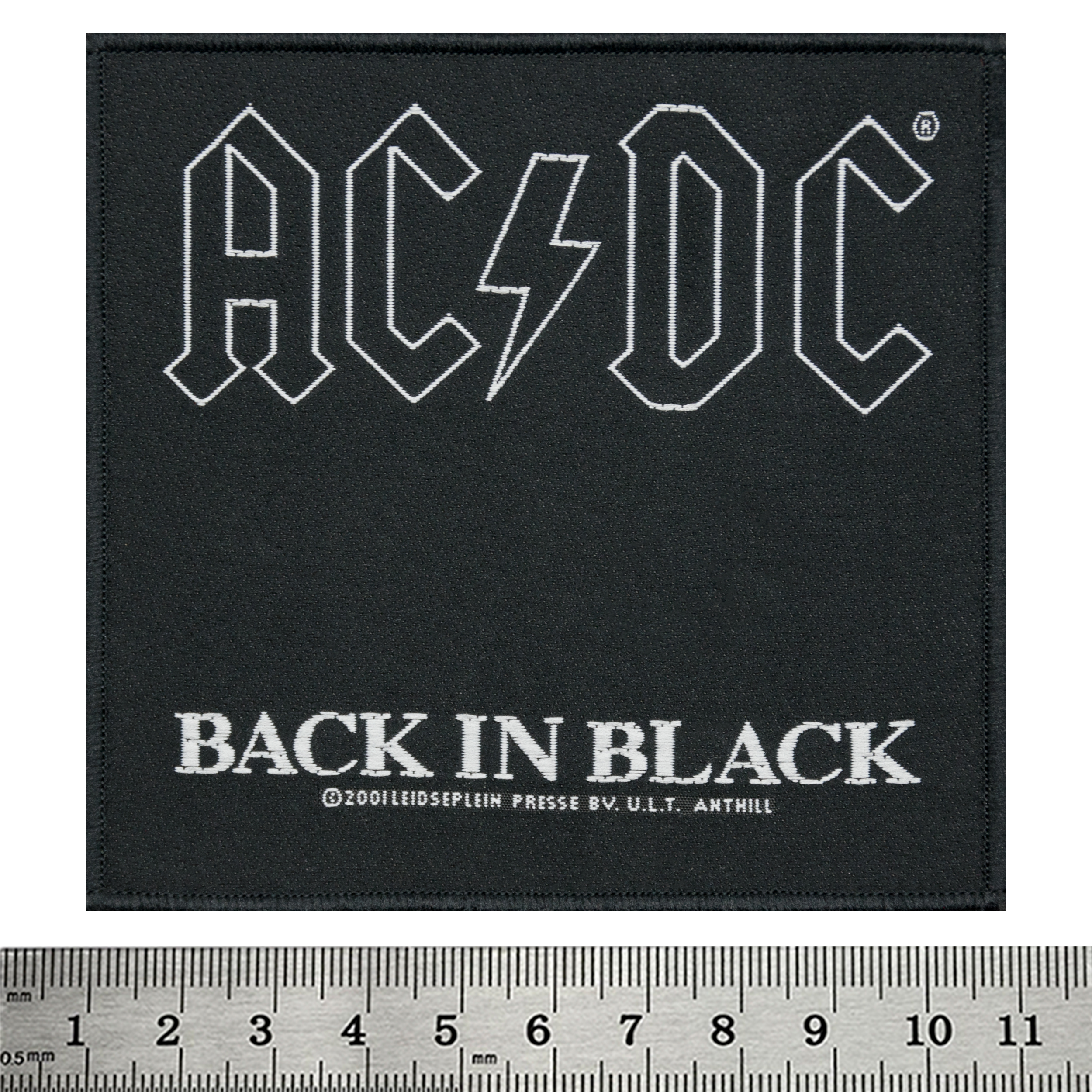 Нашивка ткана AC/DC - BACK IN BLACK (ofp-376)