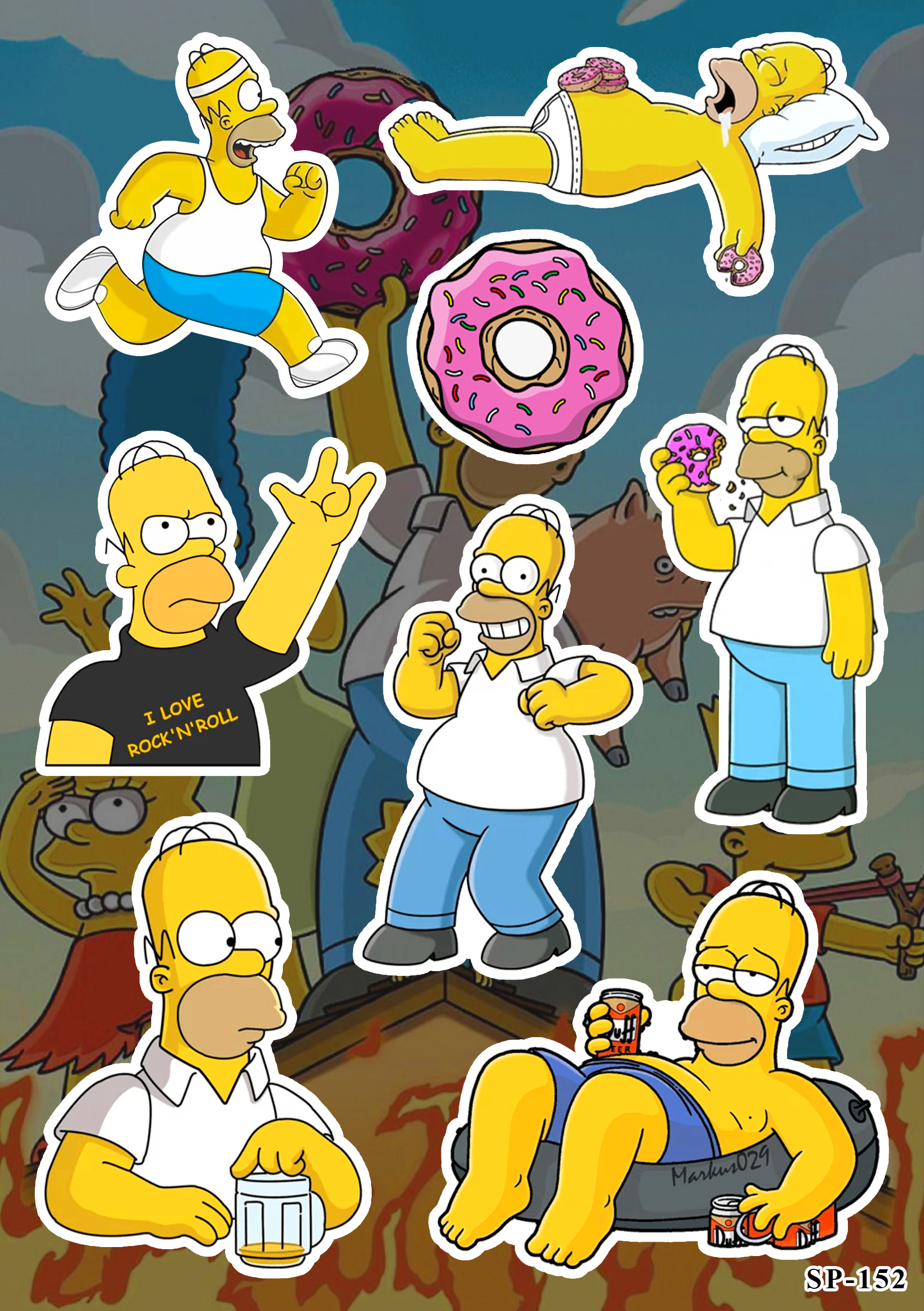 Стікерпак The Simpsons (Homer 1) SP-152 Стікерпак The Simpsons (Homer 1) SP-152