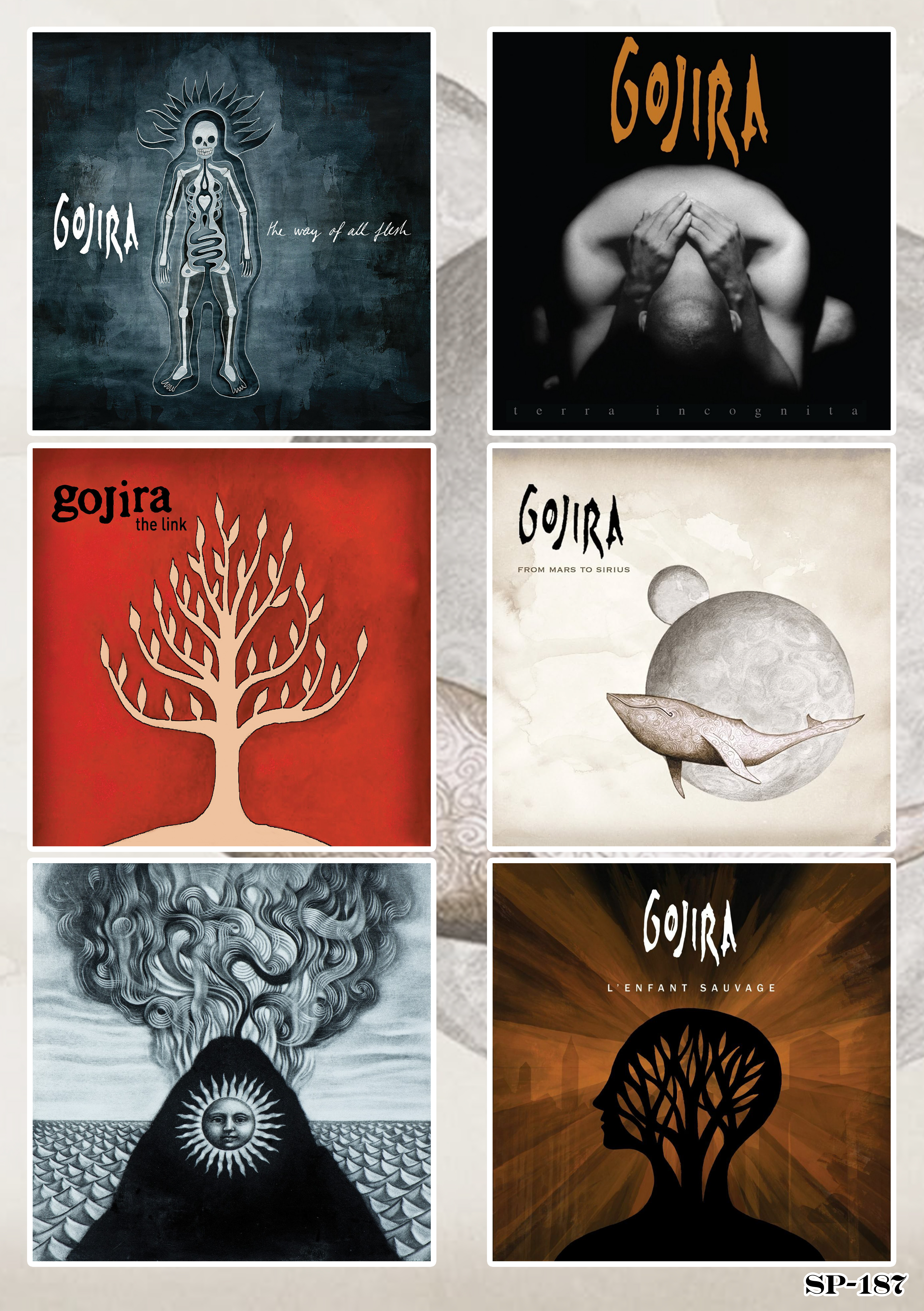 Стікерпак Gojira (album covers) SP-187