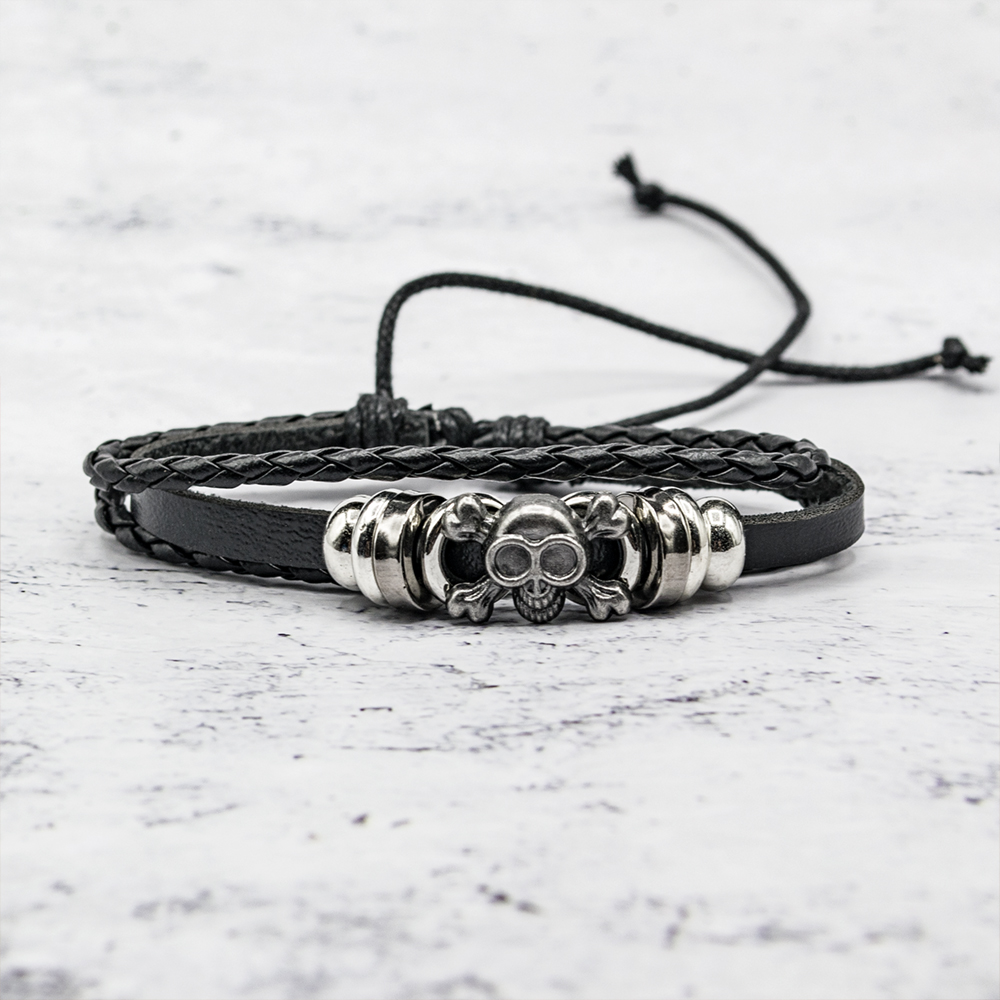 Браслет Череп Чорна мітка BEL-201 Браслет Череп Чорна мітка BEL-201