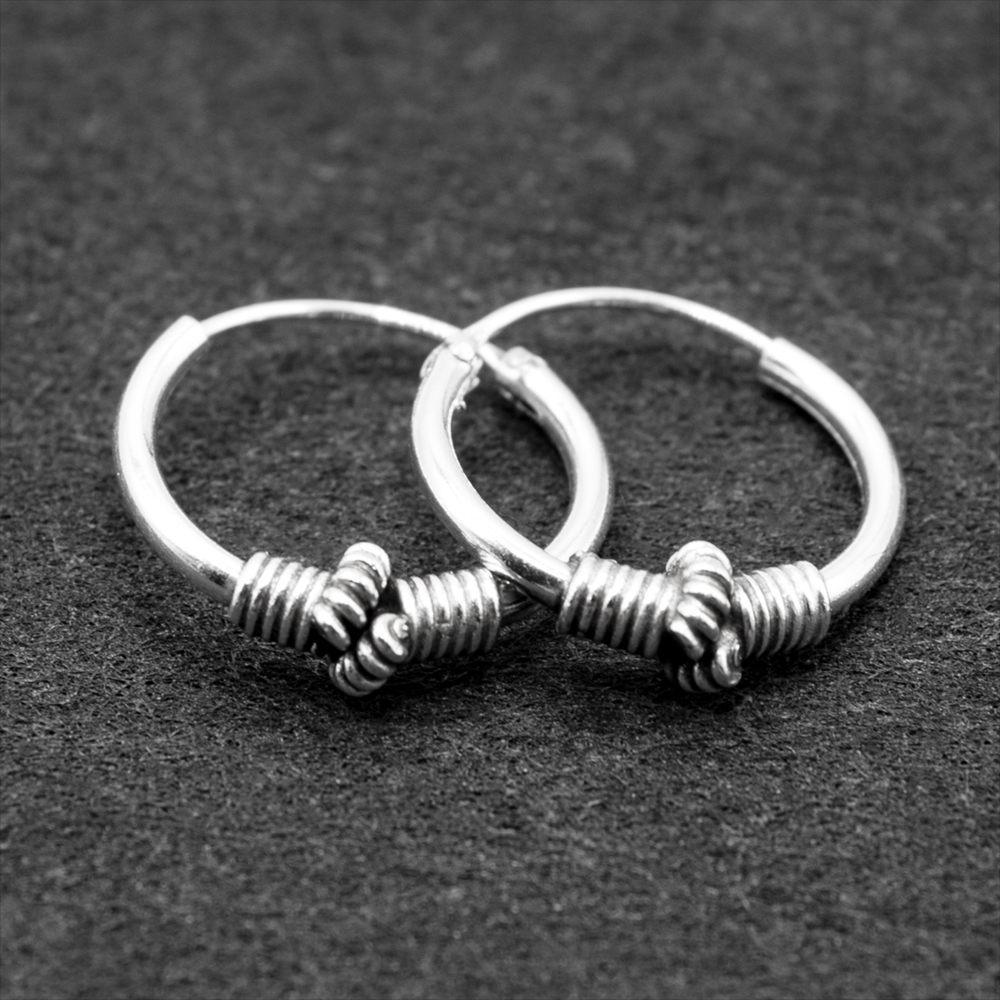 Сережка, кільце з візерунком (eas-113)