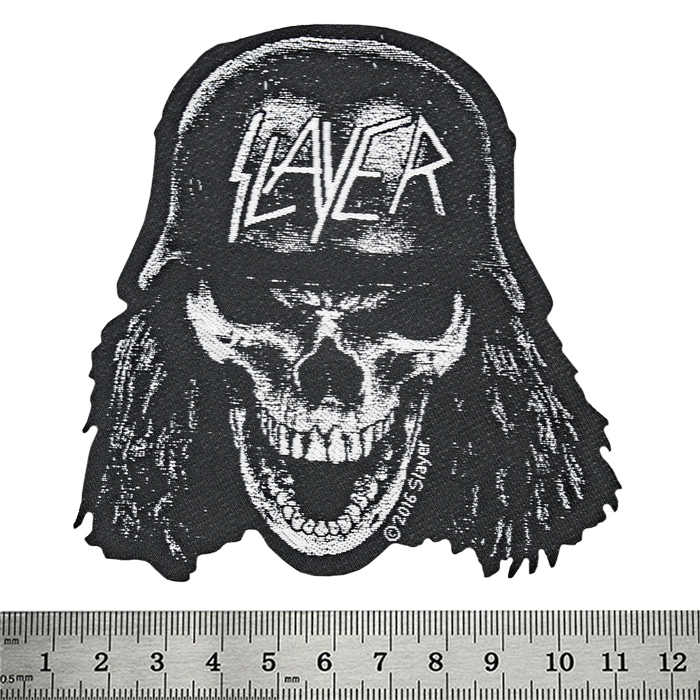 Нашивка ткана SLAYER - WEHRMACHT SKULL CUT OUT (ofp-220)