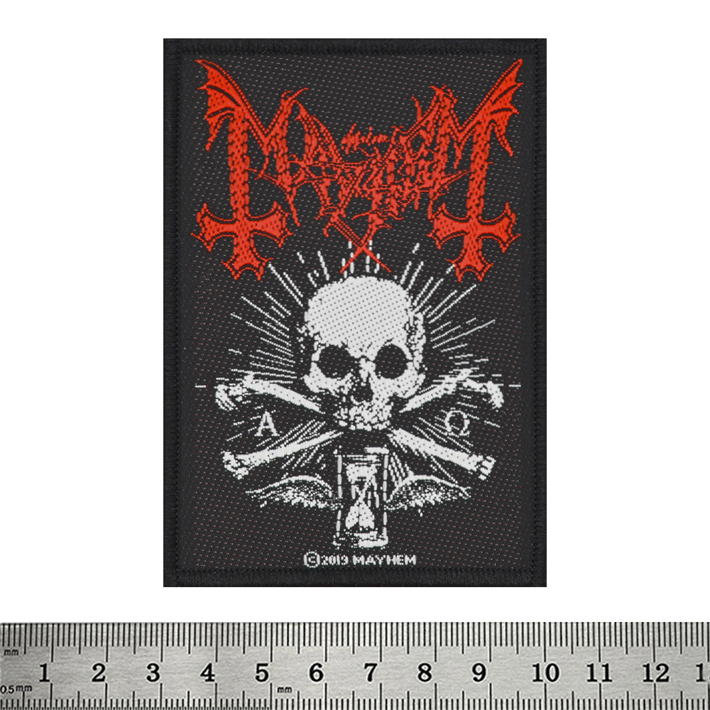 Нашивка ткана MAYHEM - ALPHA OMEGA DAEMON (ofp-057)