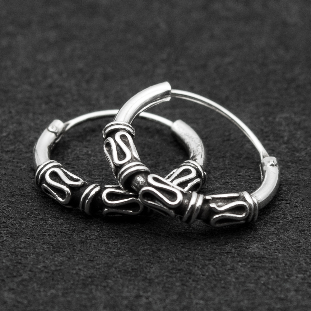 Сережка, кільце з візерунком (eas-134)