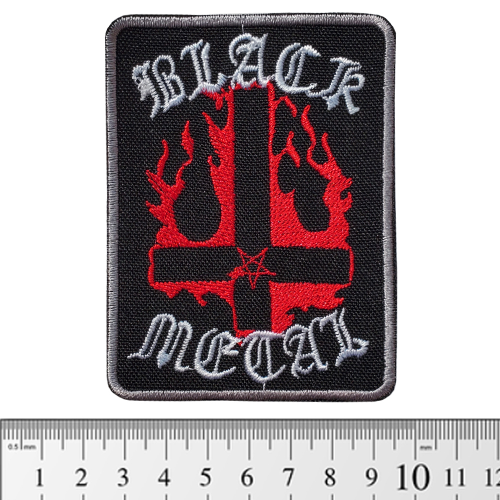 Нашивка Black Metal (burning cross) (pt-057)
