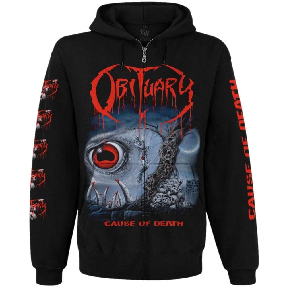 Худі Obituary "Cause of Death" на блискавці Худі Obituary "Cause of Death" на блискавці