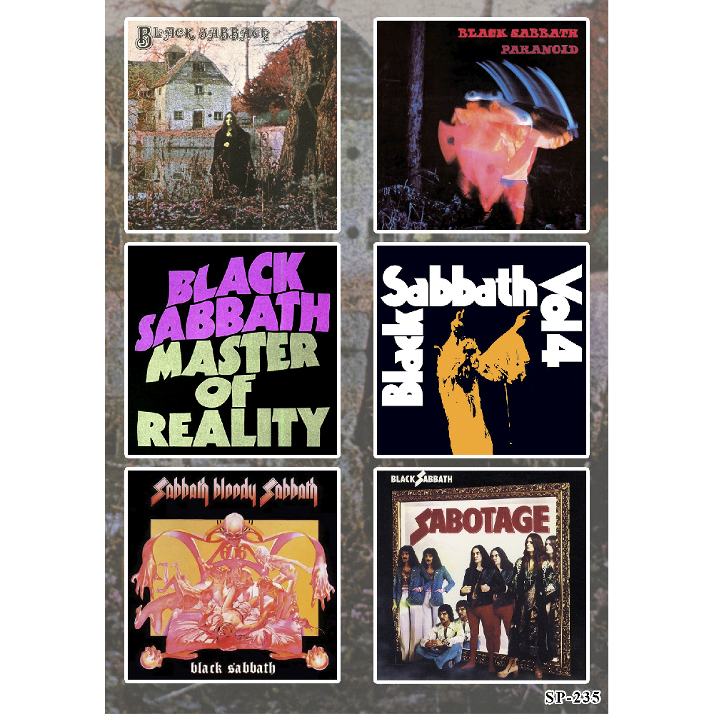 Стікерпак Black Sabbath (album covers 1970-1975) SP-235