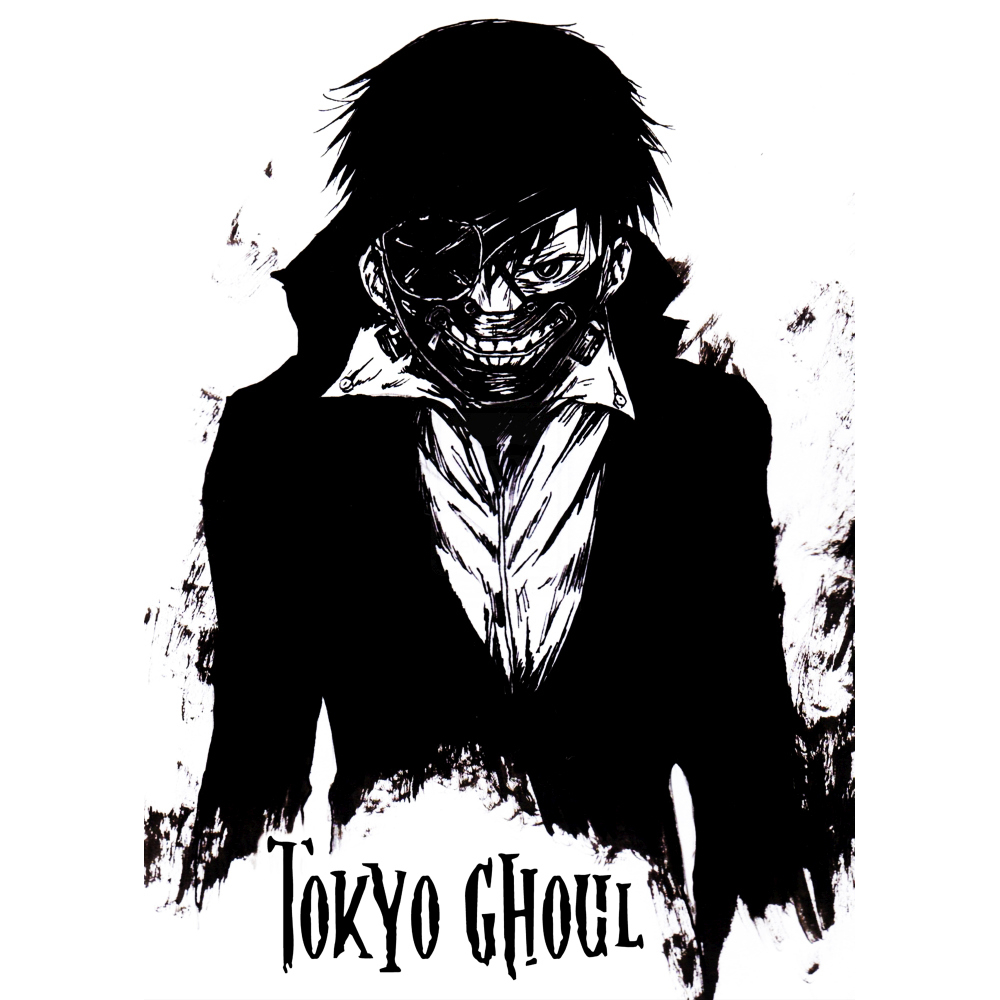 Плакат Tokyo Ghoul (black and white) Плакат Tokyo Ghoul (black and white)