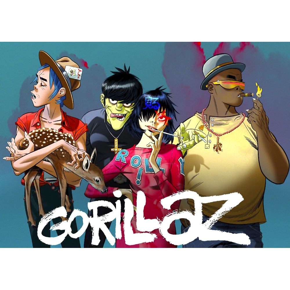 Плакат Gorillaz (smoking) Плакат Gorillaz (smoking)
