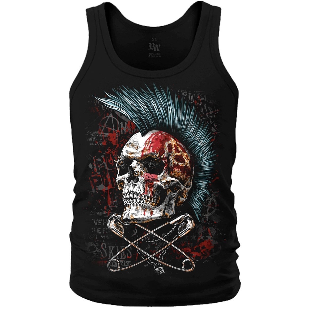 Майка Череп з ірокезом - Anarchy (булавки)