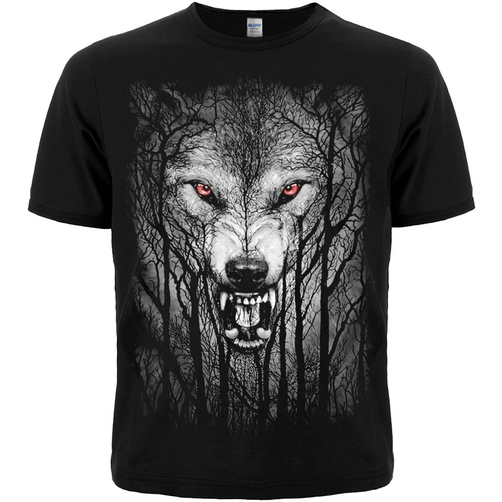 Футболка Волк с красными глазами