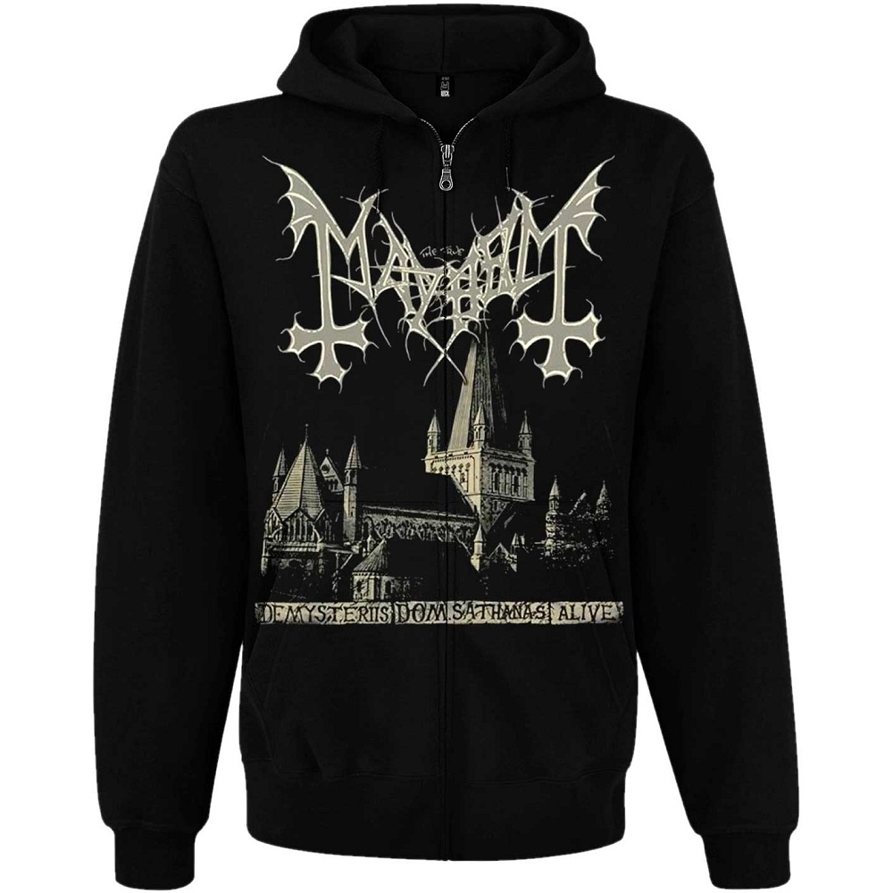 Худі Mayhem "De Mysteriis Dom Sathanas" на блискавці