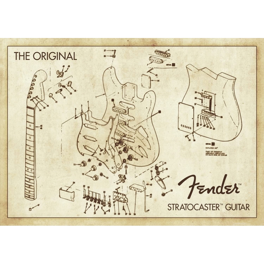 Плакат Fender Stratocaster (Design) Плакат Fender Stratocaster (Design)