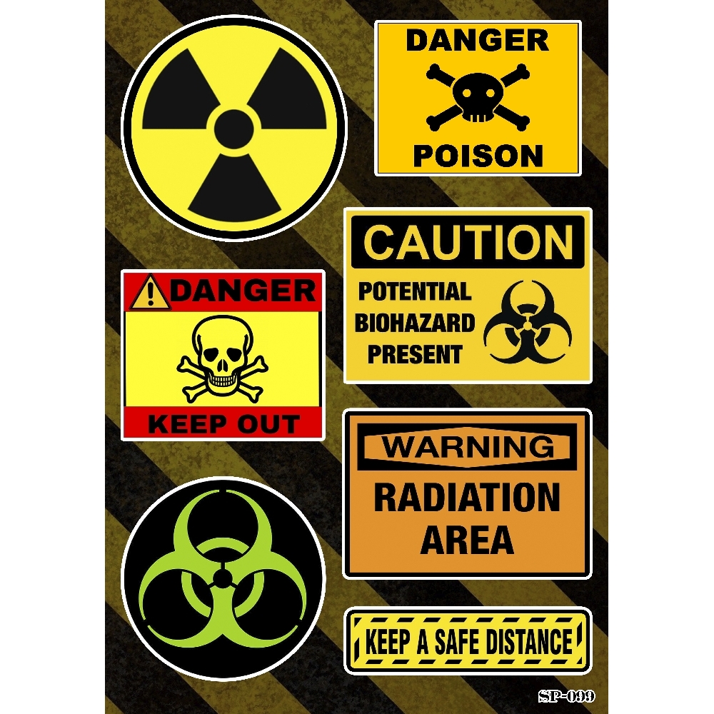 Стикерпак Warning radiation, biohazard, poison SP-099 Стикерпак Warning radiation, biohazard, poison SP-099
