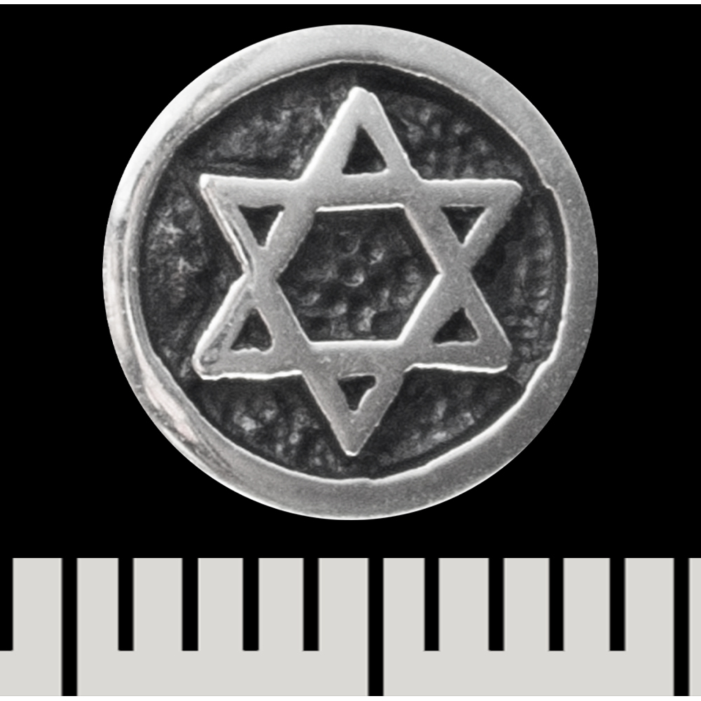 Сережка-гвоздик Зірка Давида (срібло, 925 проба) (st-048)