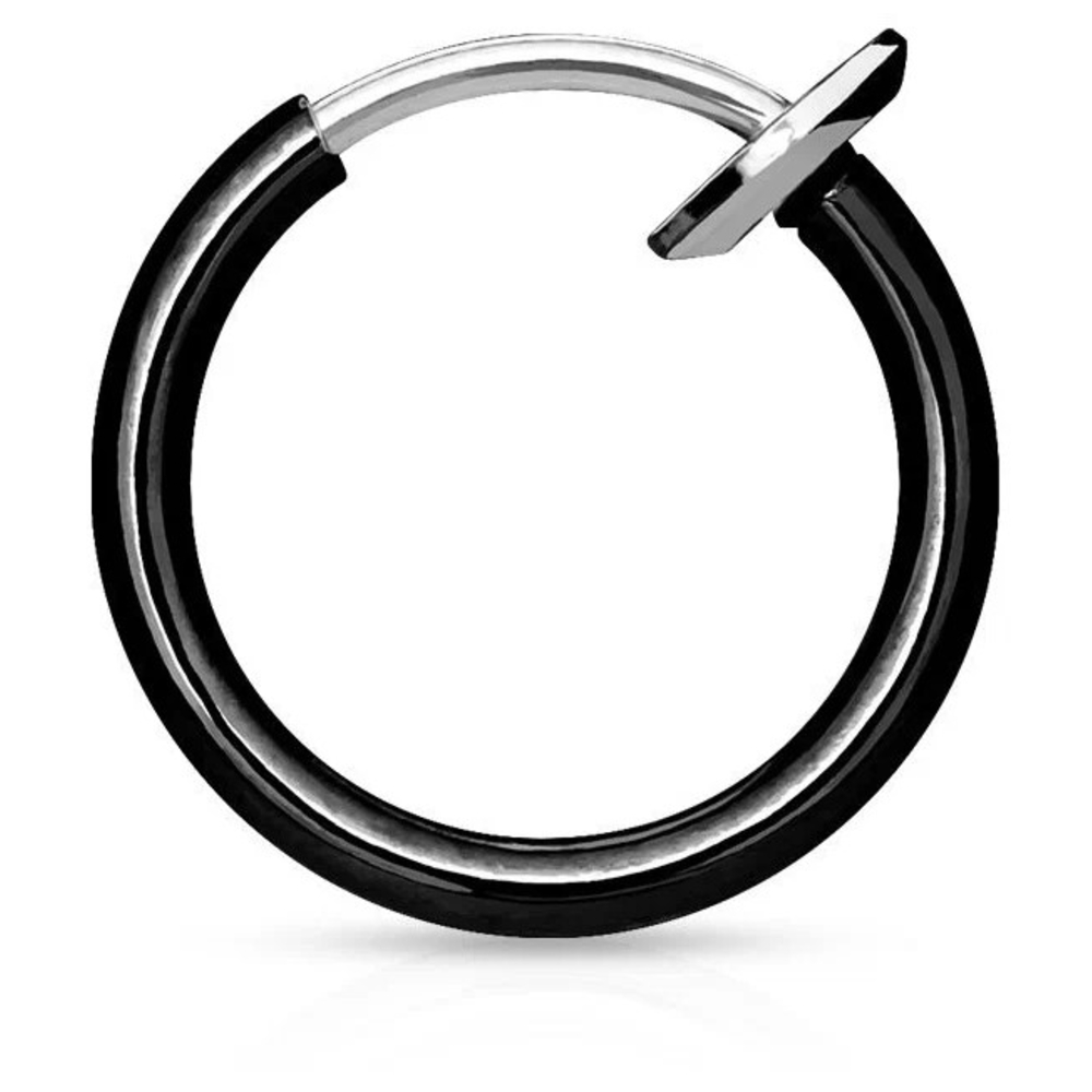 Сережка-обманка (без проколу, титан, колір чорний) ea-004 Сережка-обманка (без проколу, титан, колір чорний) ea-004