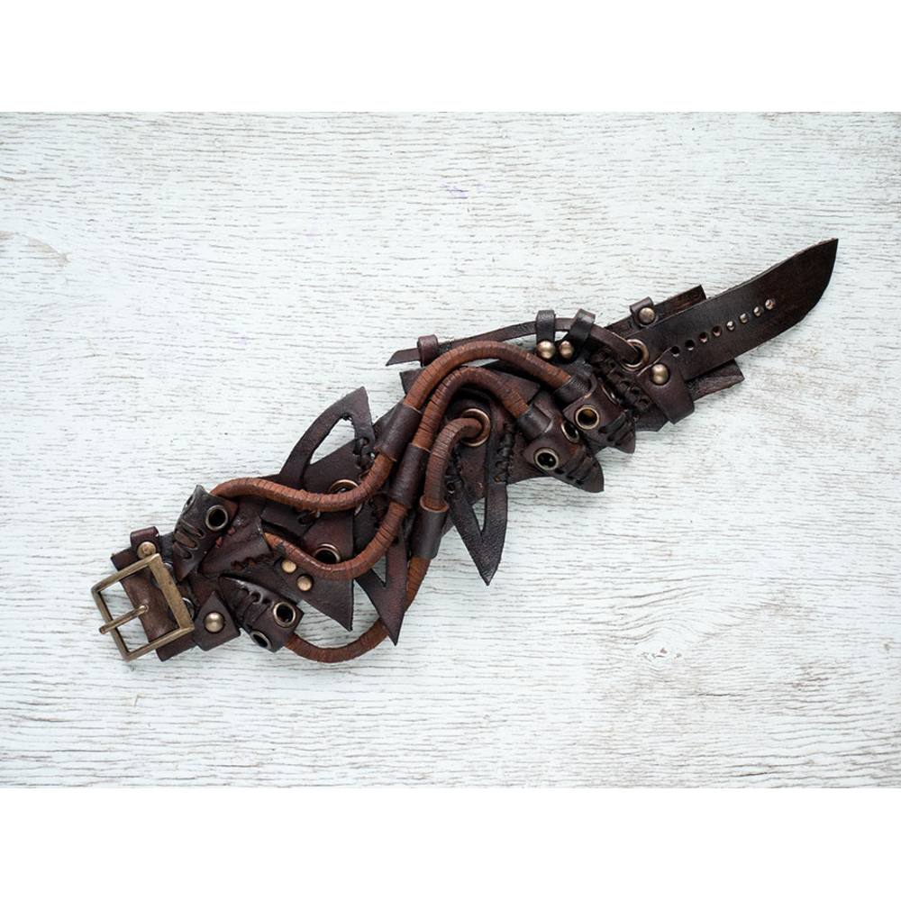 Браслет Стимпанк коричневый (bsp-13)