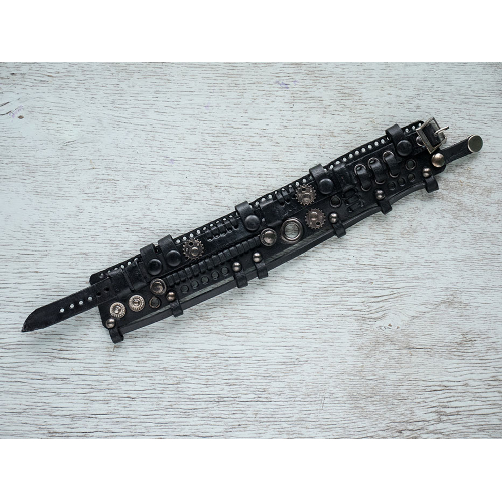 Браслет Стимпанк черный (bsp-12)