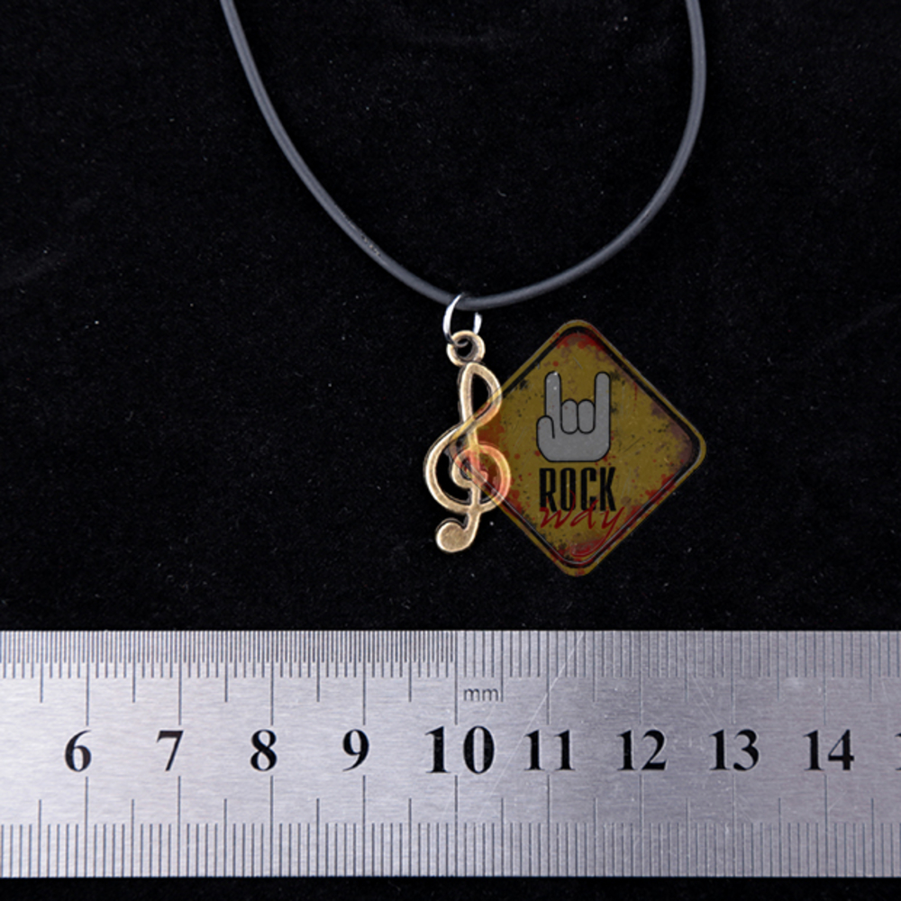 Кулон Скрипичный ключ (бронзовый цвет)