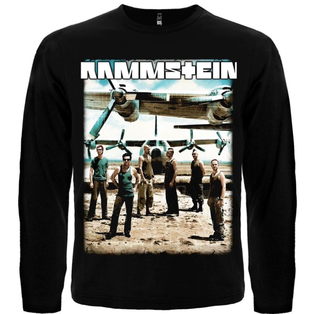 Лонгслив Rammstein (фото группы возле самолета)
