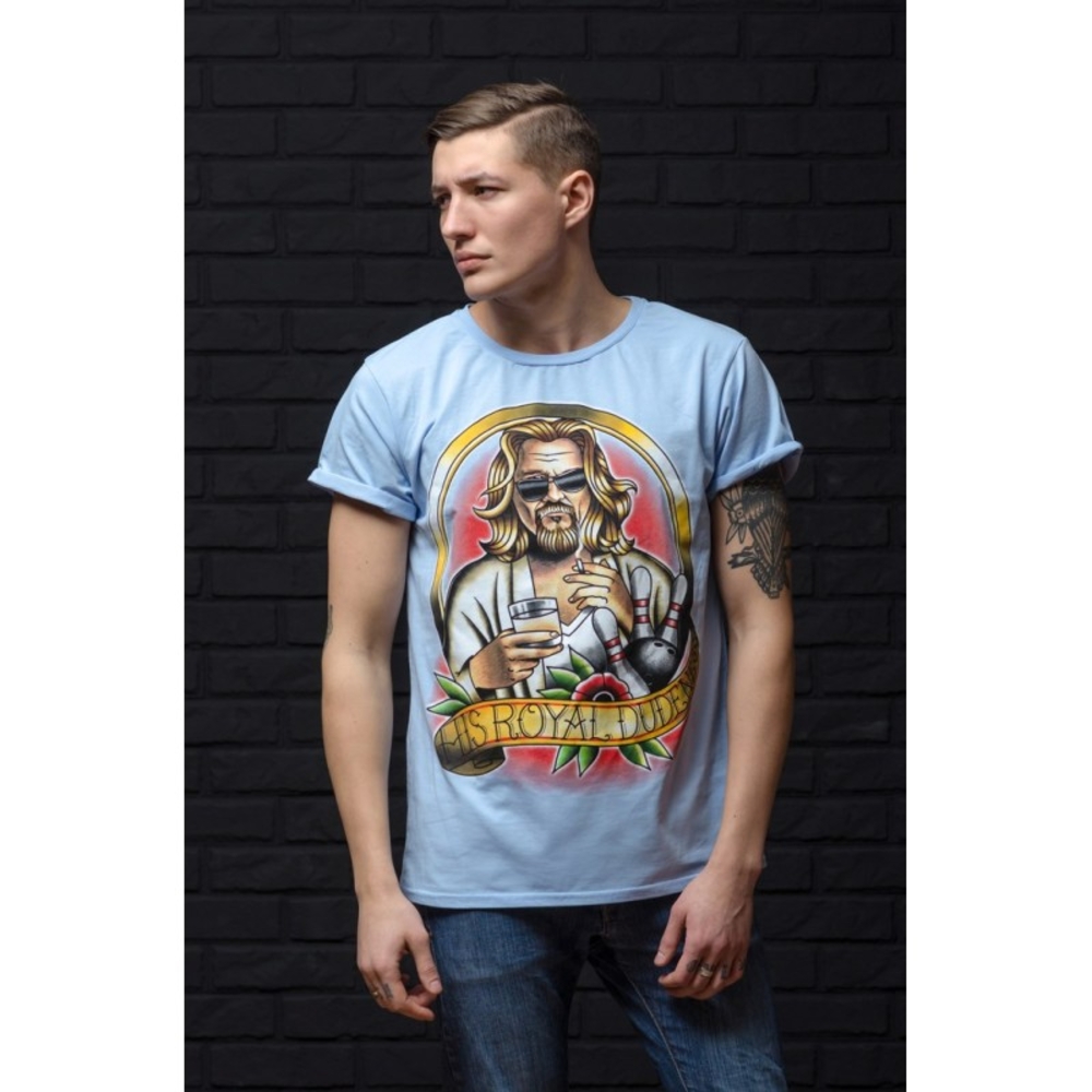 Голубая Футболка Большой Лебовски Urbanist Голубая Футболка Большой Лебовски Urbanist