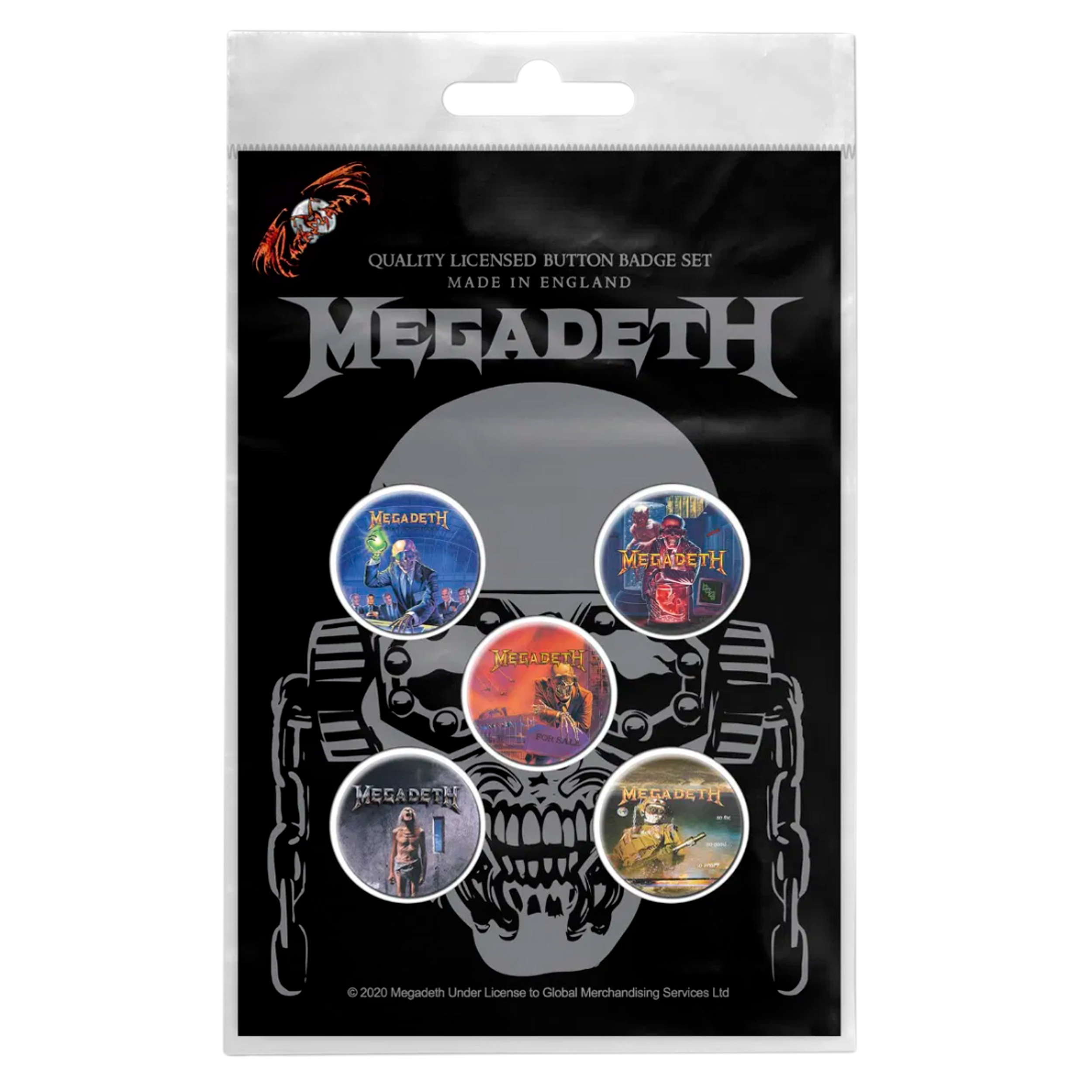 Подарунковий набір значків MEGADETH - VIC RATTLEHEAD (iol-093)