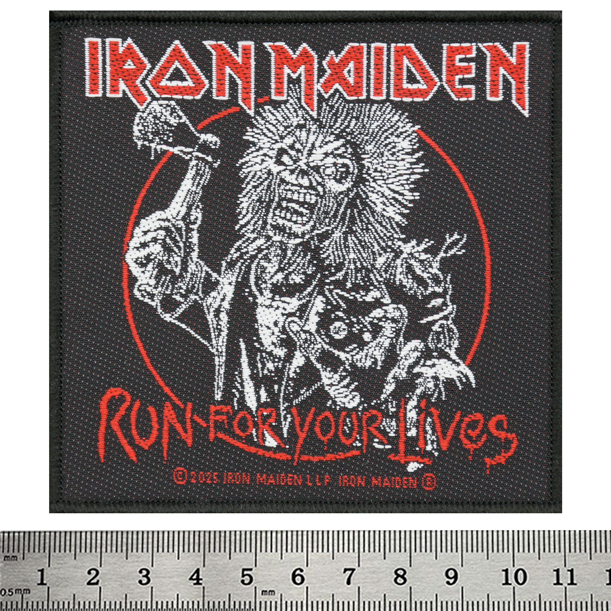 Нашивка ткана IRON MAIDEN - RUN FOR YOUR LIVES (ofp-430)