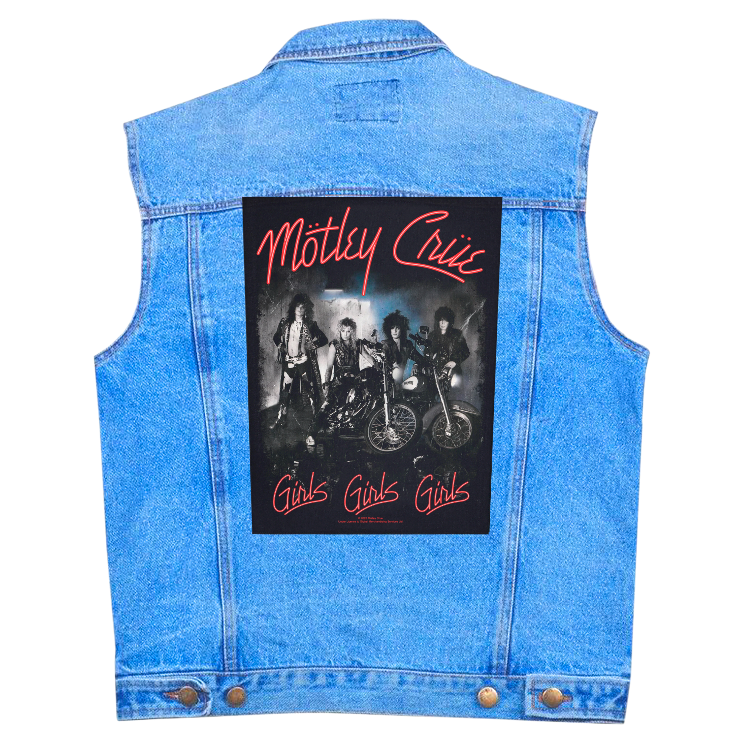 Нашивка наспинна катана MOTLEY CRUE - GIRLS, GIRLS, GIRLS (olbp-195)