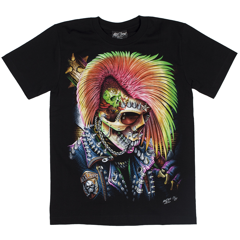 Футболка Скелет в косухі з битою (3D, світиться в темряві) Футболка Скелет в косухі з битою (3D, світиться в темряві)