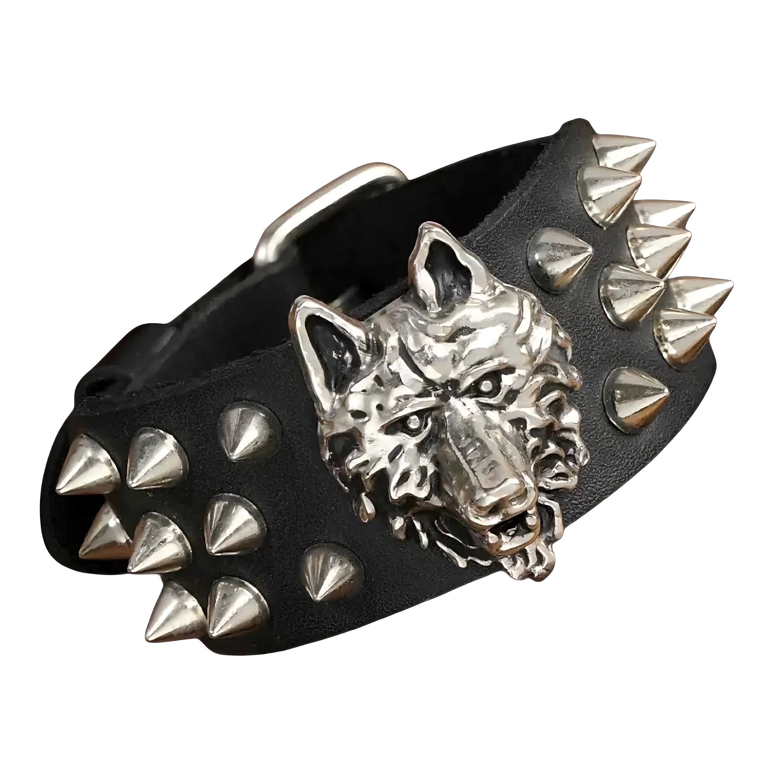 Браслет Голова Вовка та шипи BL-182 Браслет Голова Вовка та шипи BL-182