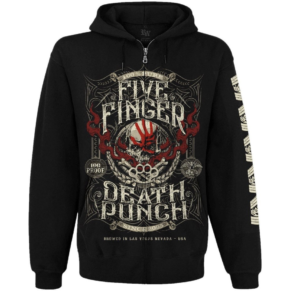 Худі Five Finger Death Punch (100% Pure Brewed in Las Vegas) на блискавці Худі Five Finger Death Punch (100% Pure Brewed in Las Vegas) на блискавці