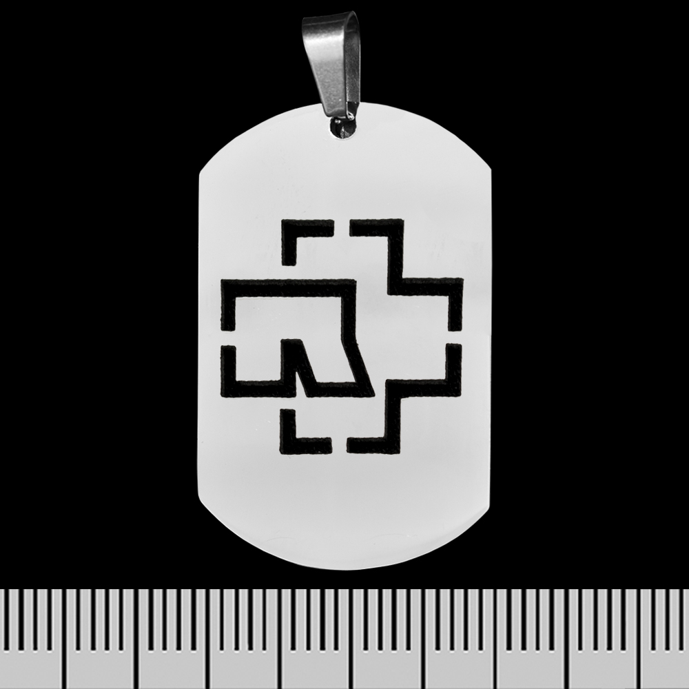 Кулон Rammstein (вирізане лого), жетон (ptsb-209)