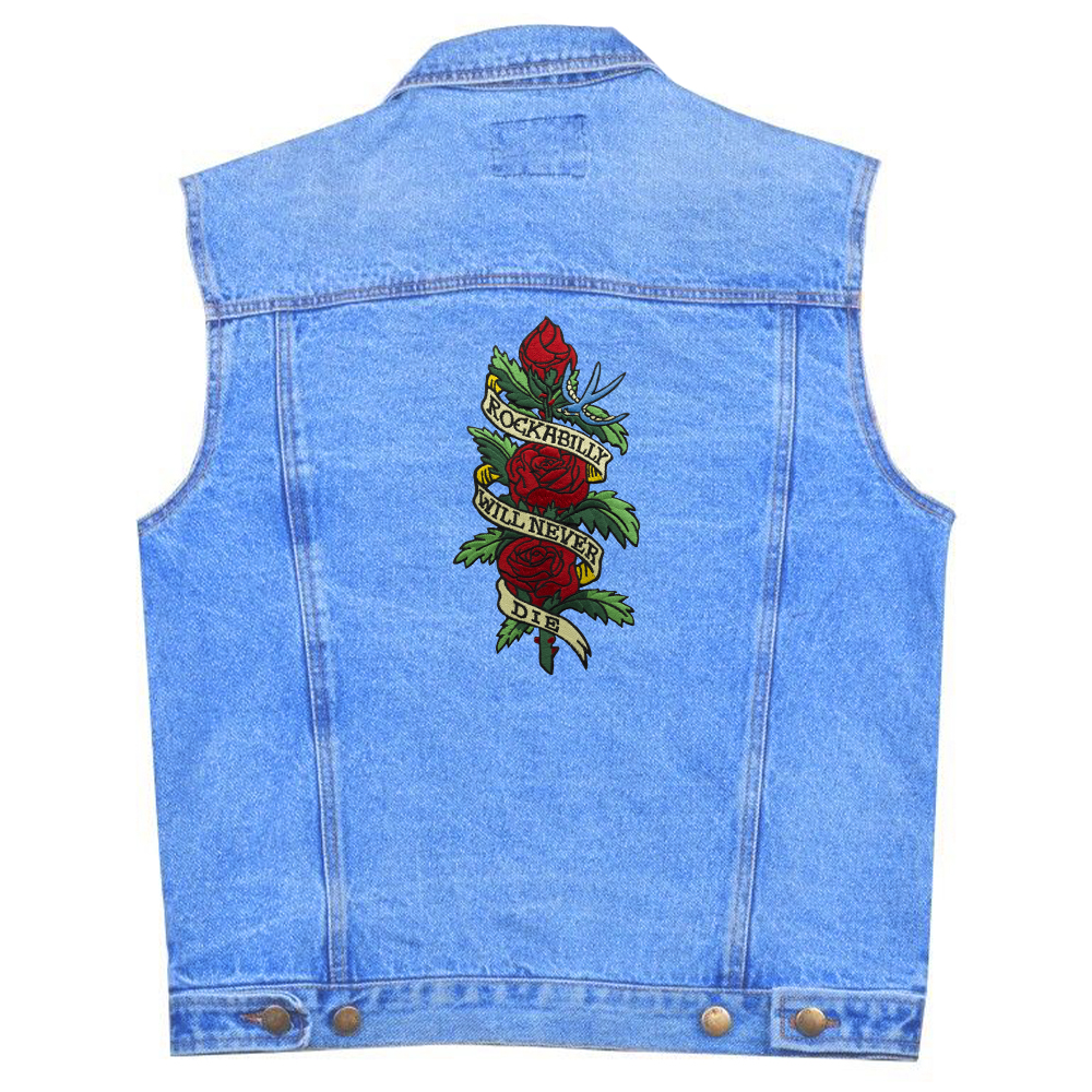 Нашивка термо Rockabilly Will Never Die наспинна (thps-037)