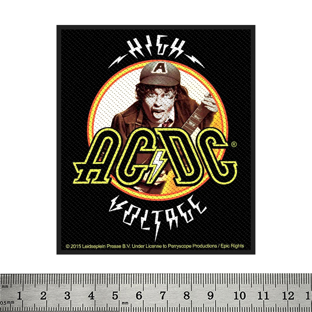 Нашивка ткана AC/DC "High Voltage" (ofp-022) Нашивка ткана AC/DC "High Voltage" (ofp-022)
