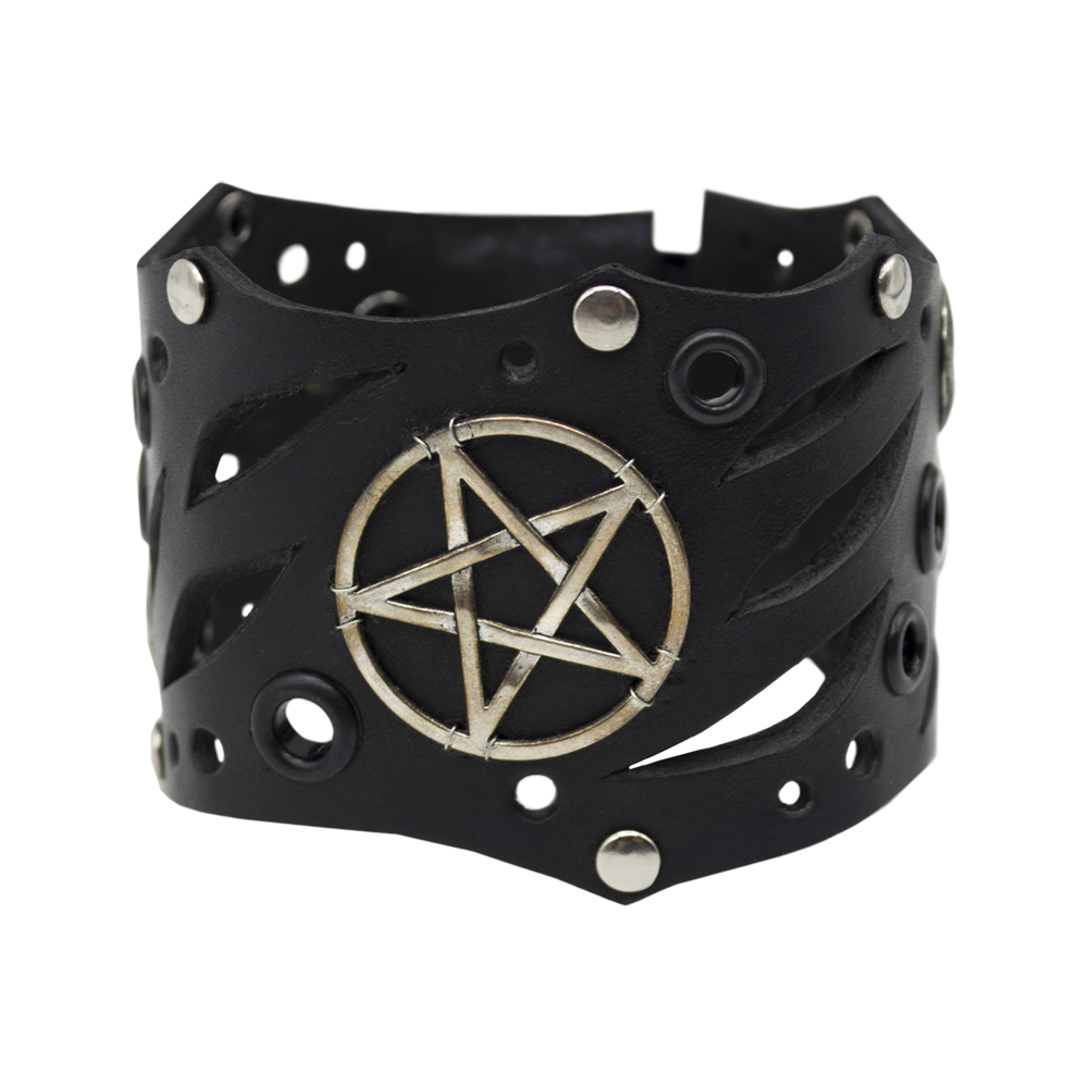 Браслет Стімпанк Pentagram чорний bsp-61