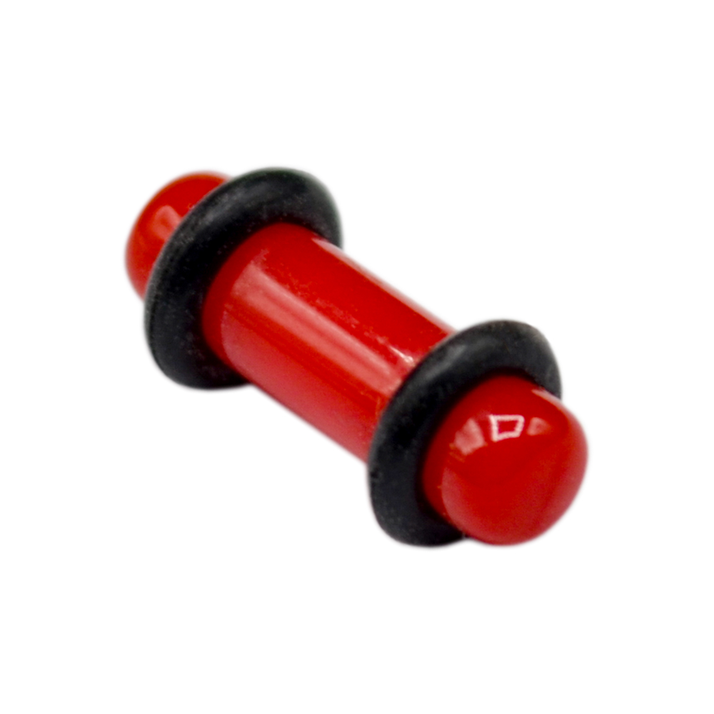 Плаг з гумовими бортами (акрил, колір червоний, ∅4 мм) (p-100) Плаг з гумовими бортами (акрил, колір червоний, ∅4 мм) (p-100)